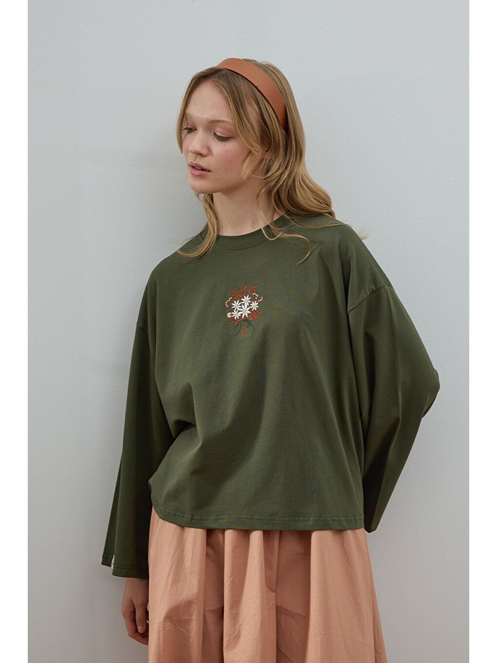 Haki Nakışlı Body-1