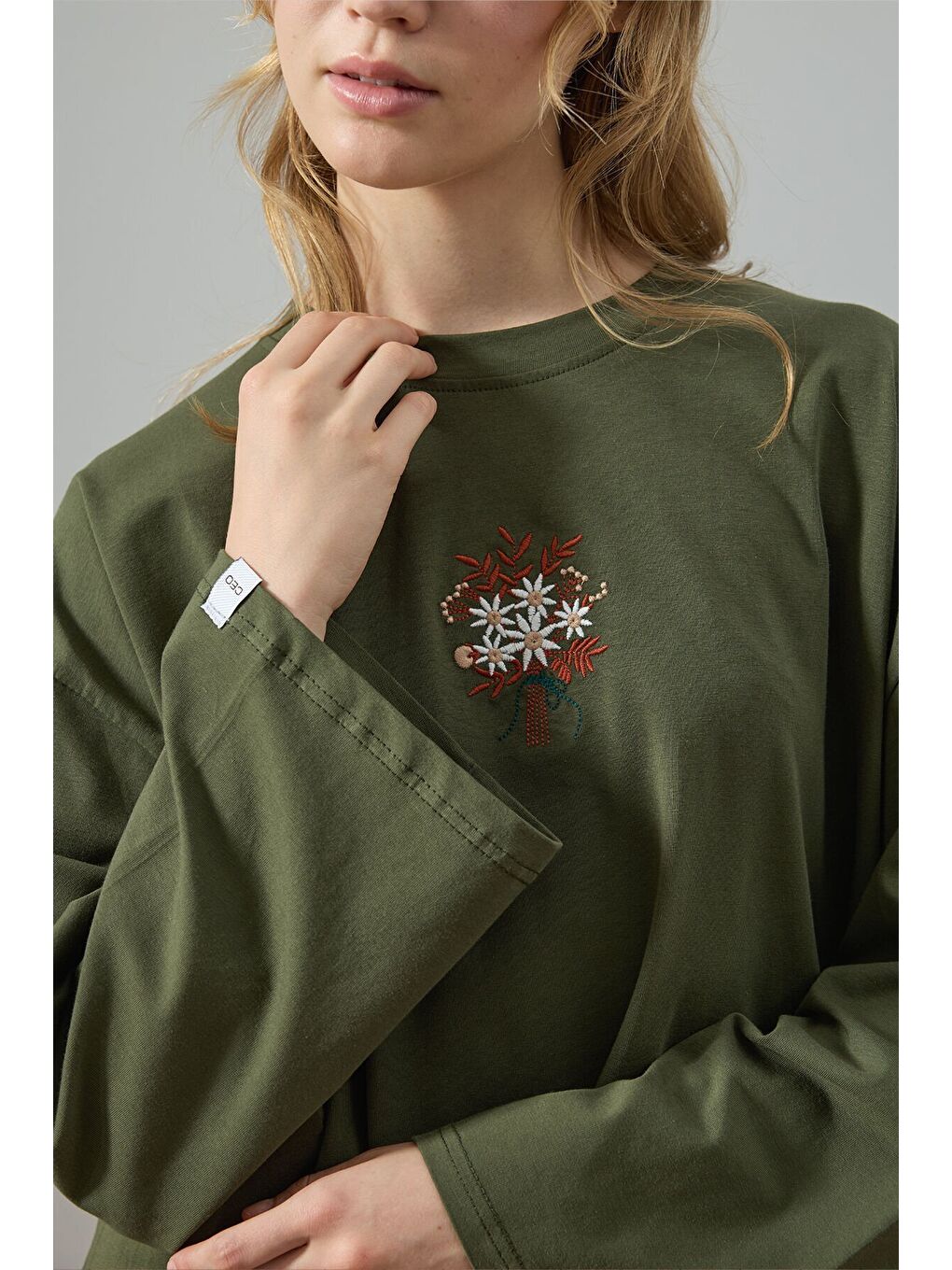 Haki Nakışlı Body-3