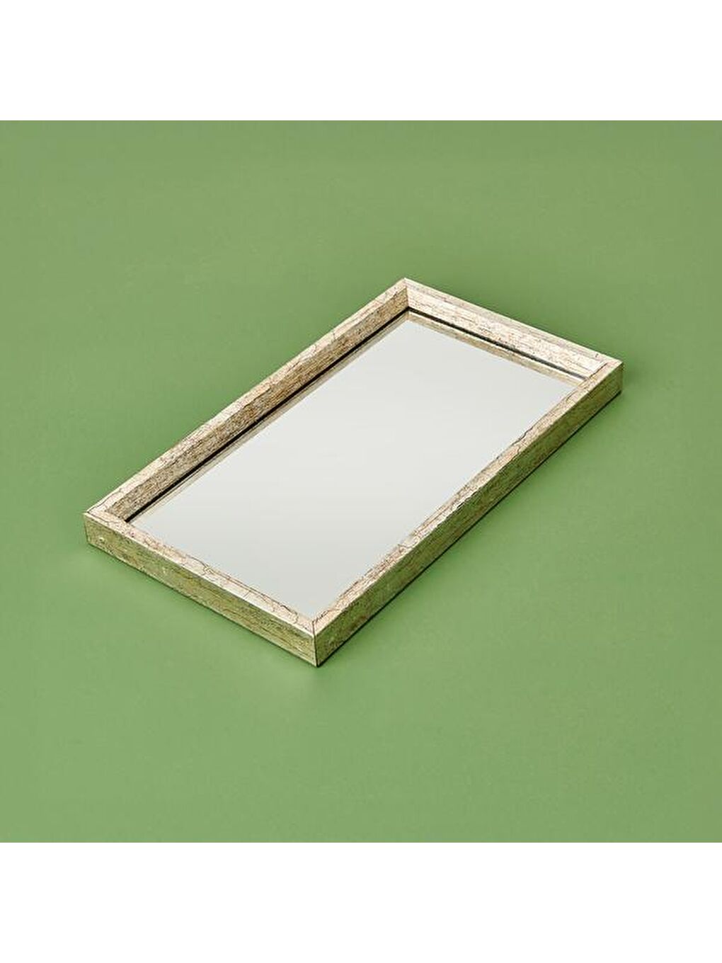 Gri Deco Luna Dekoratif Tepsi - Gümüş - 15x26 cm