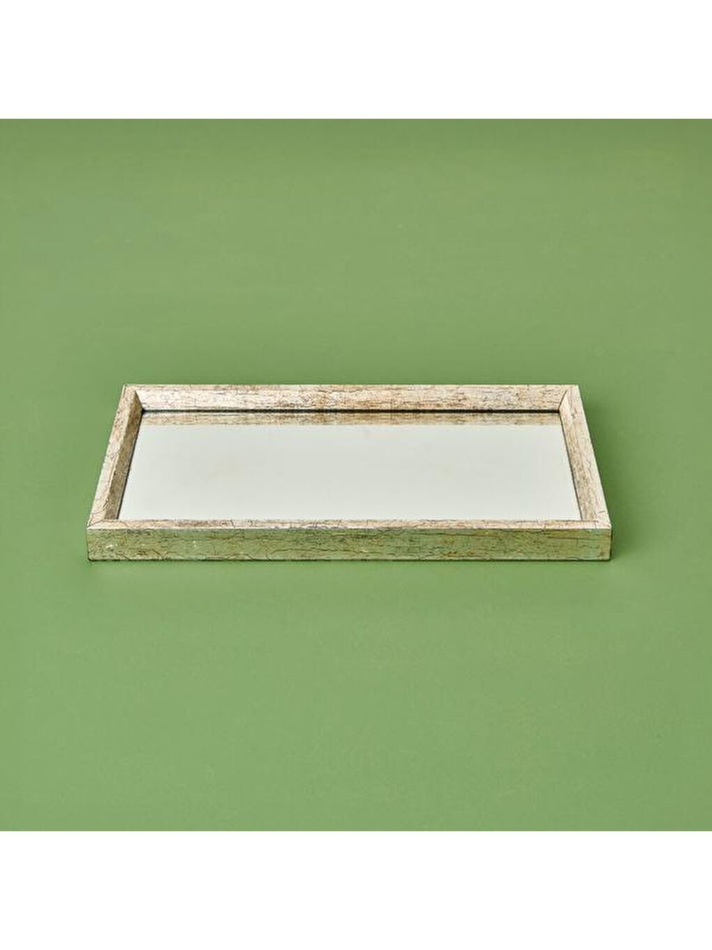 Gri Deco Luna Dekoratif Tepsi - Gümüş - 15x26 cm-1