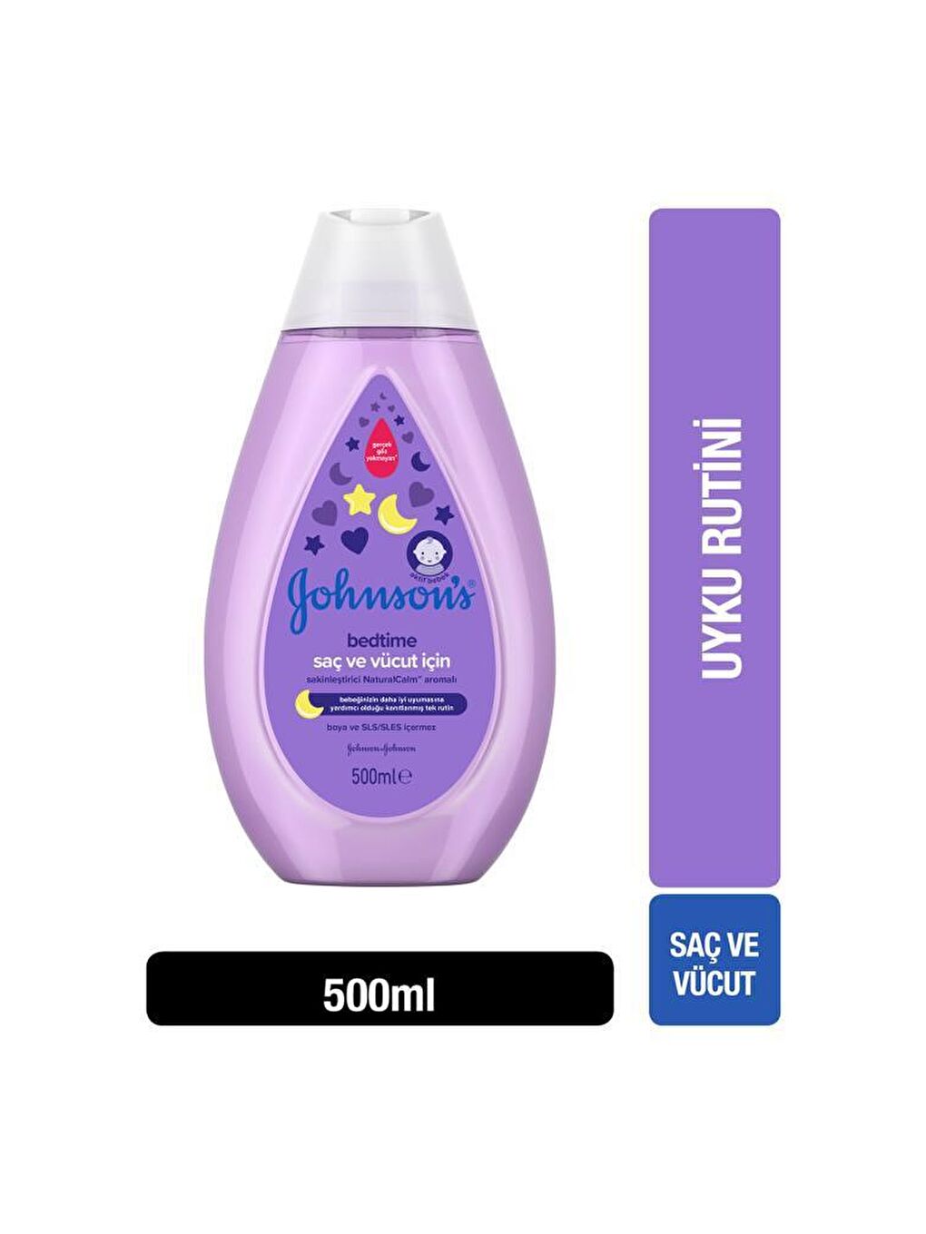 JOHNSON'S Renksiz Bedtime Sakinleştirici Naturacalm Aromali Saç & Vücut Şampuani 500 ml