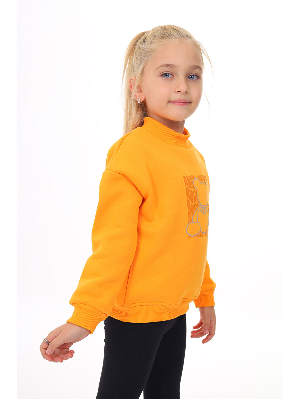 Toontoykids Sarı Kız Çocuk Baskılı Sweatshirt - 2