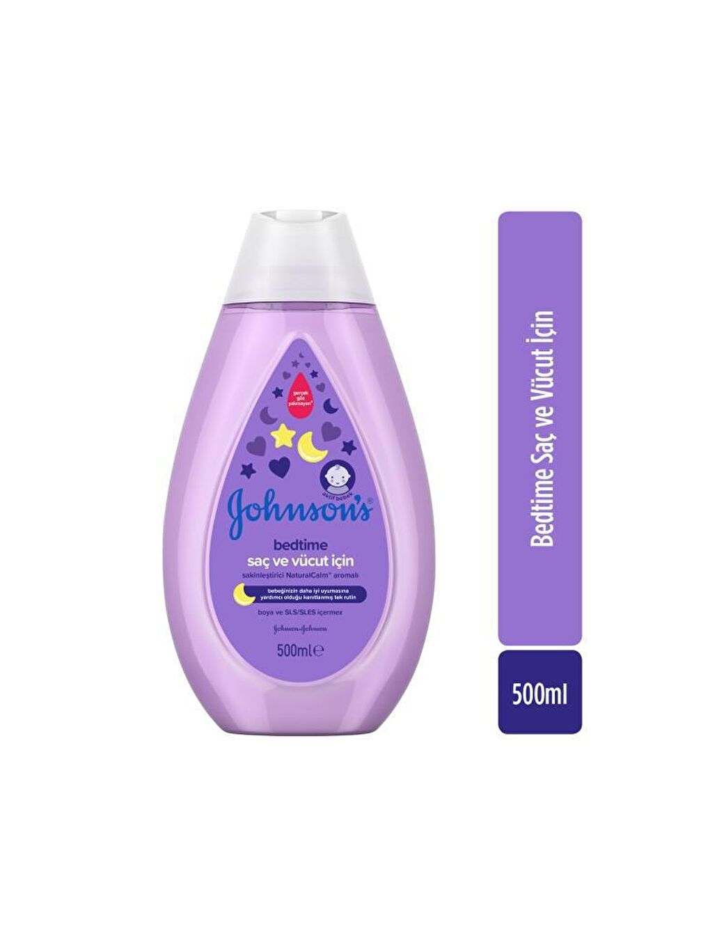 JOHNSON'S Renksiz Bedtime Sakinleştirici Naturacalm Aromali Saç & Vücut Şampuani 500 ml - 1