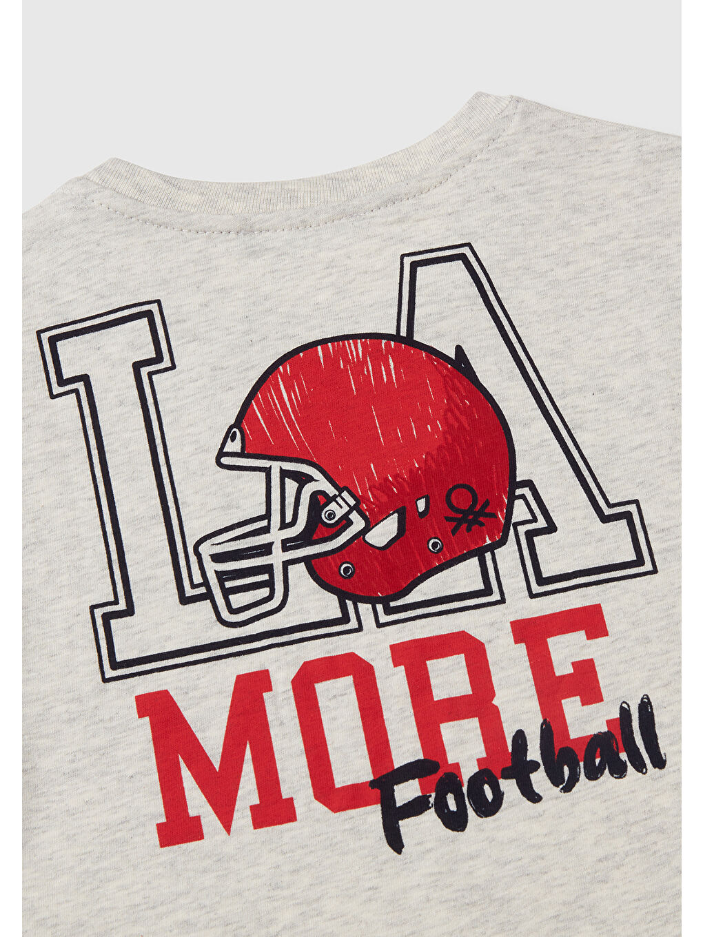 Erkek Çocuk Açık Gri Melanj Grafik Baskılı T-Shirt-2