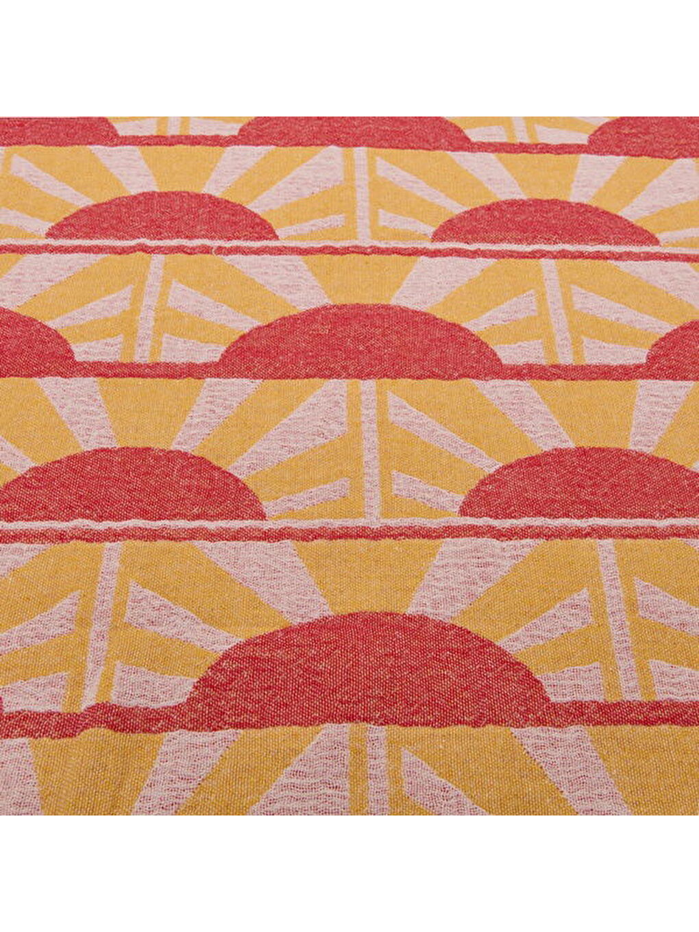 Kahverengi Soft Sun Madness Güneş Desenli Peştamal - Hardal - 90x160 cm-2