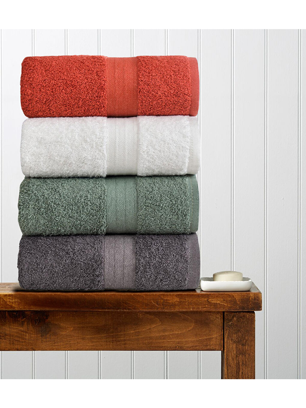 Kahverengi 4lü Havlu Seti Mabel Yeki 50x85cm-2