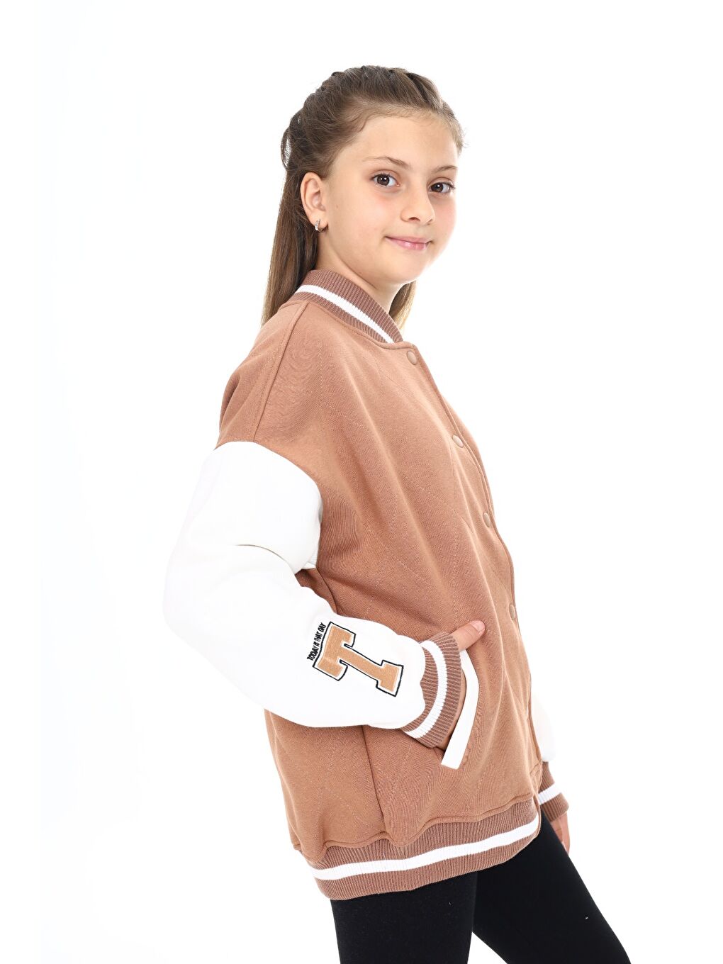 Kahverengi Kız Çocuk Kolej Hırka-2