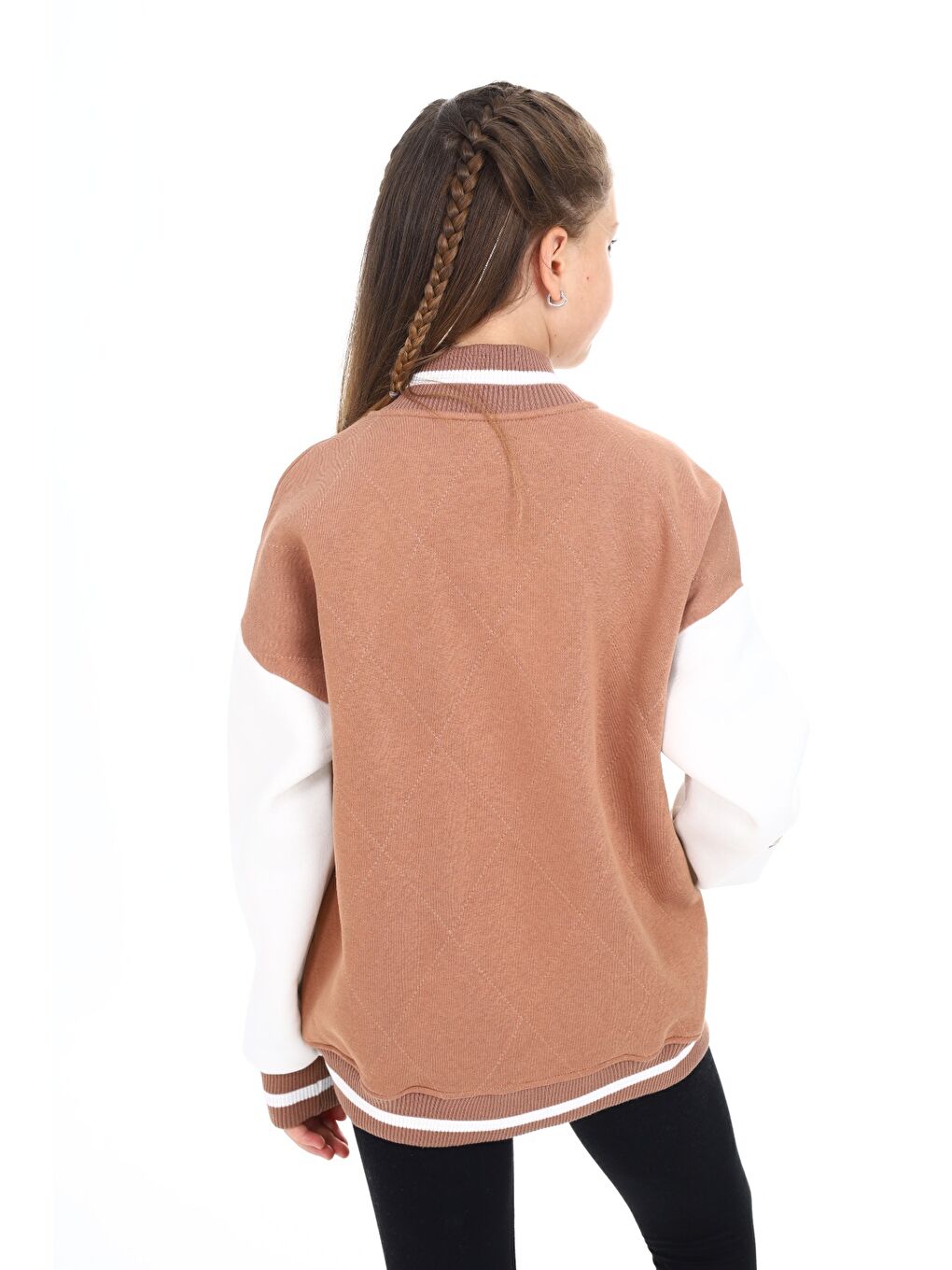 Kahverengi Kız Çocuk Kolej Hırka-3