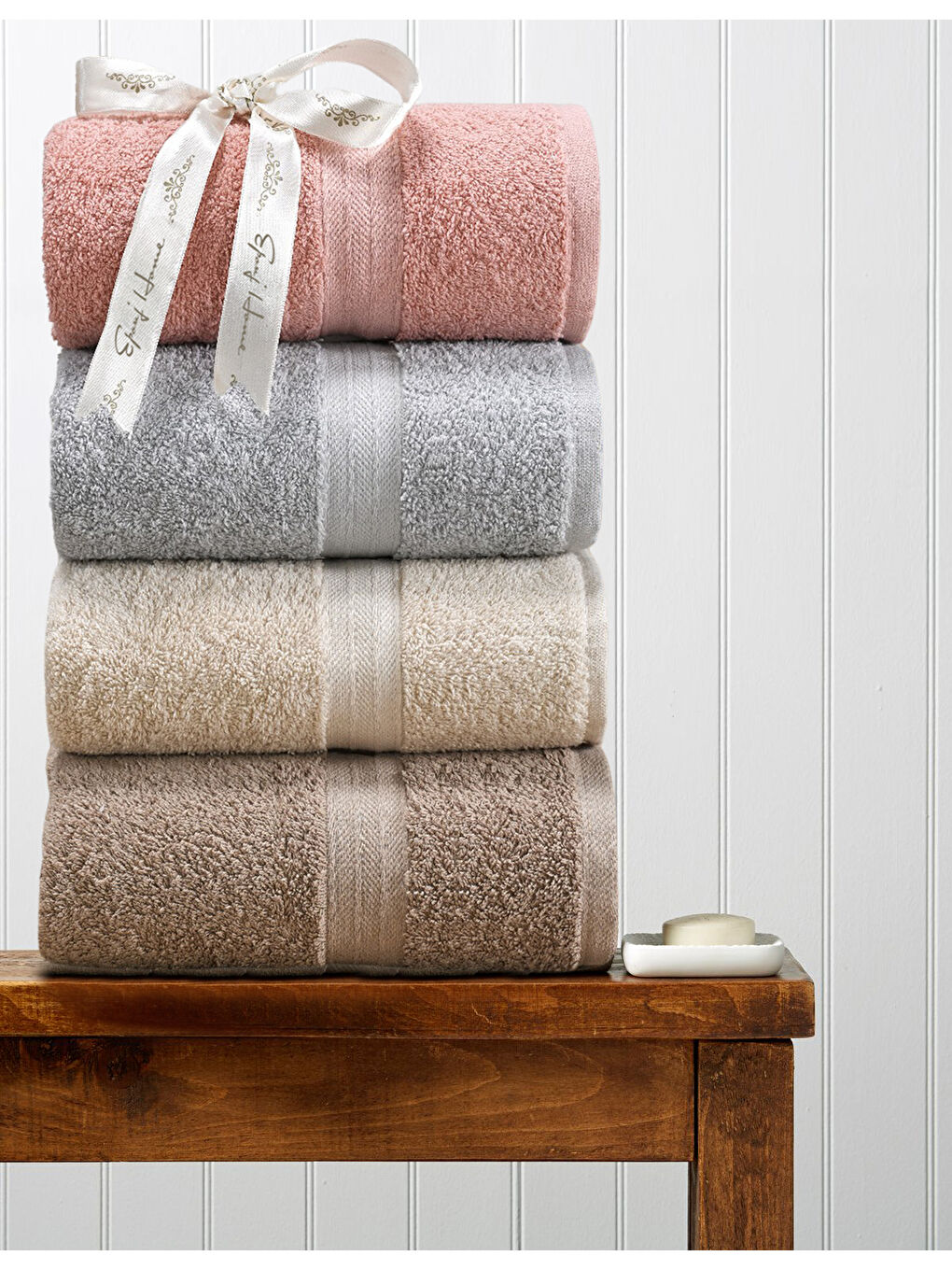 Bej 4lü Havlu Seti Mabel Beka 50x85cm-2