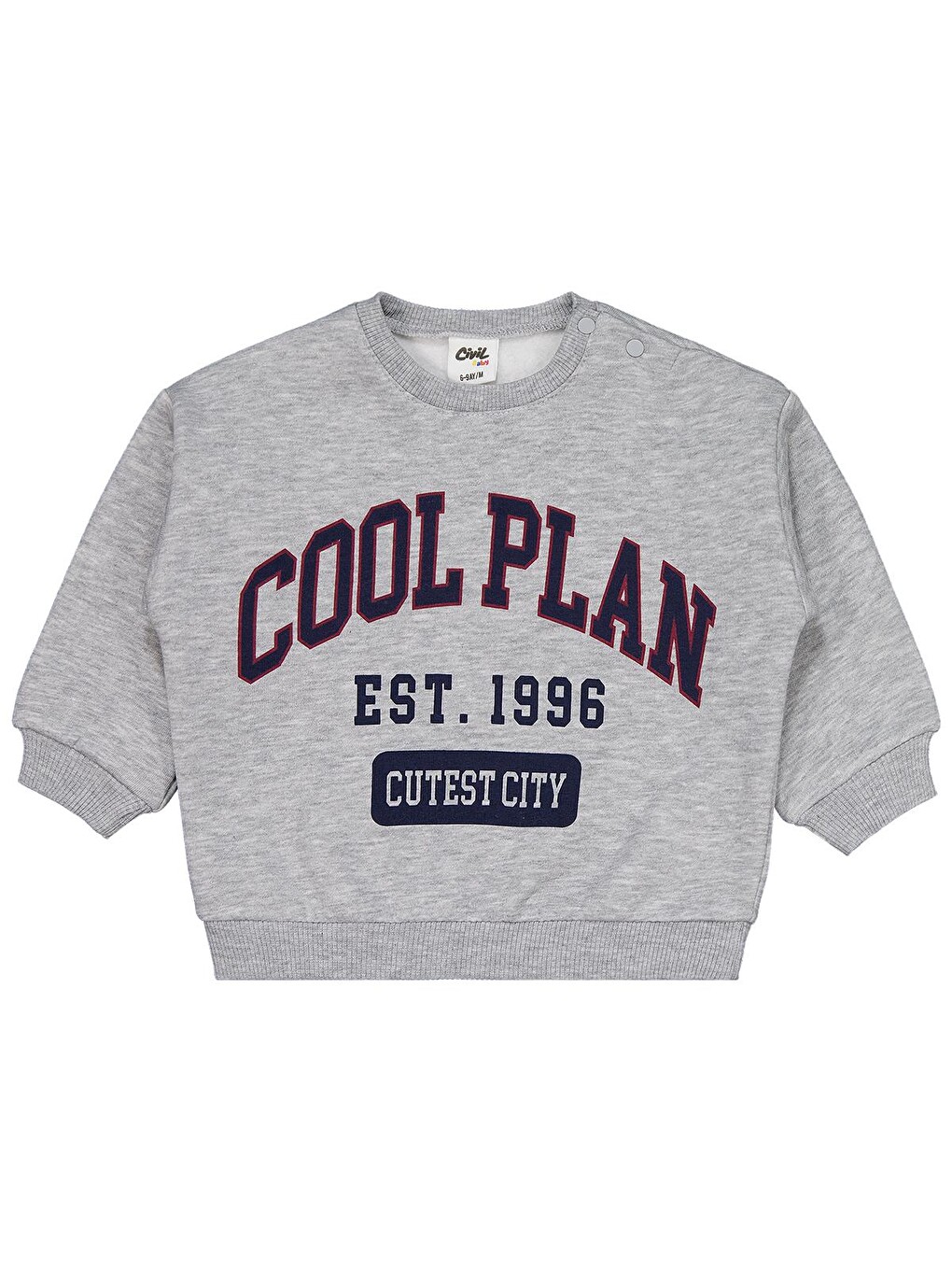 Baby Cool Plan Baskılı 6-18 Ay Takım - Lacivert-1