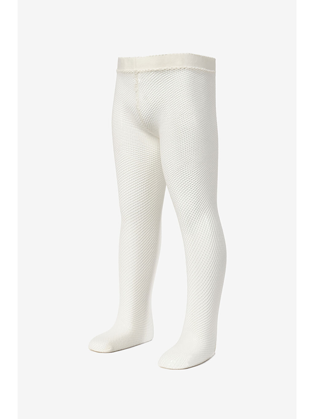 Ekru File Kız Çocuk Külotlu Çorap