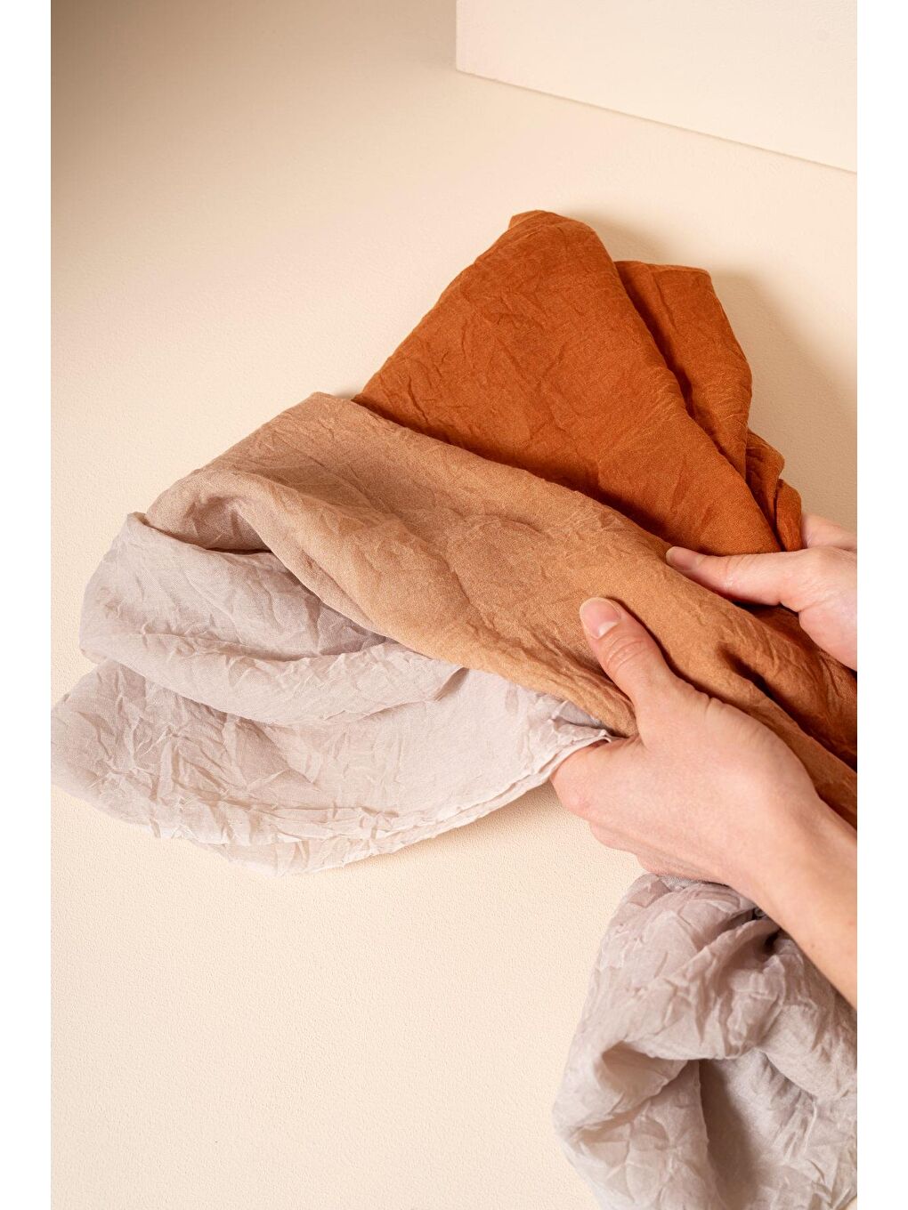 Kahverengi Kadın Degrade Konfor Şal-2