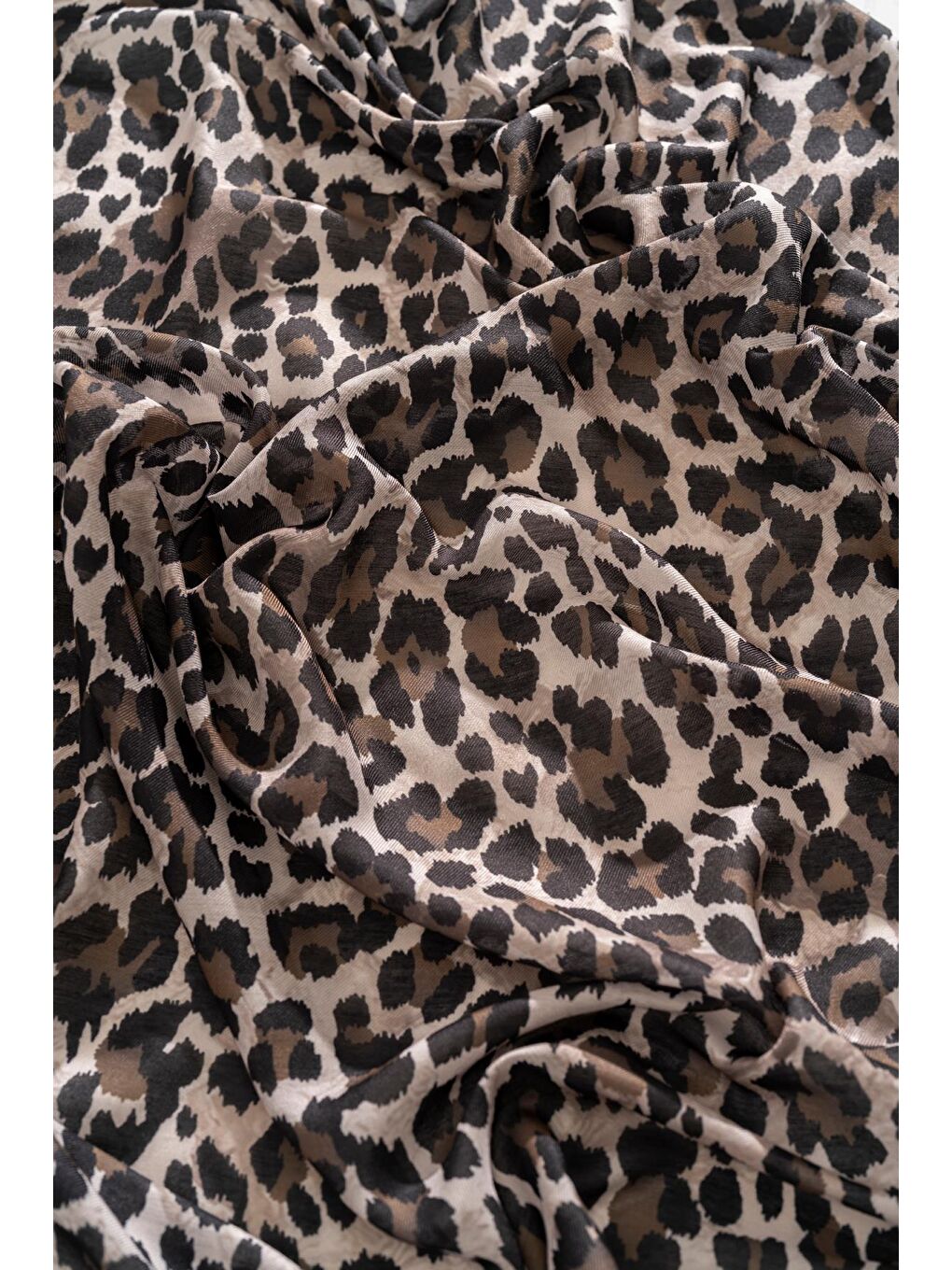 Haki Kadın Leoparlı Soft Eşarp-2