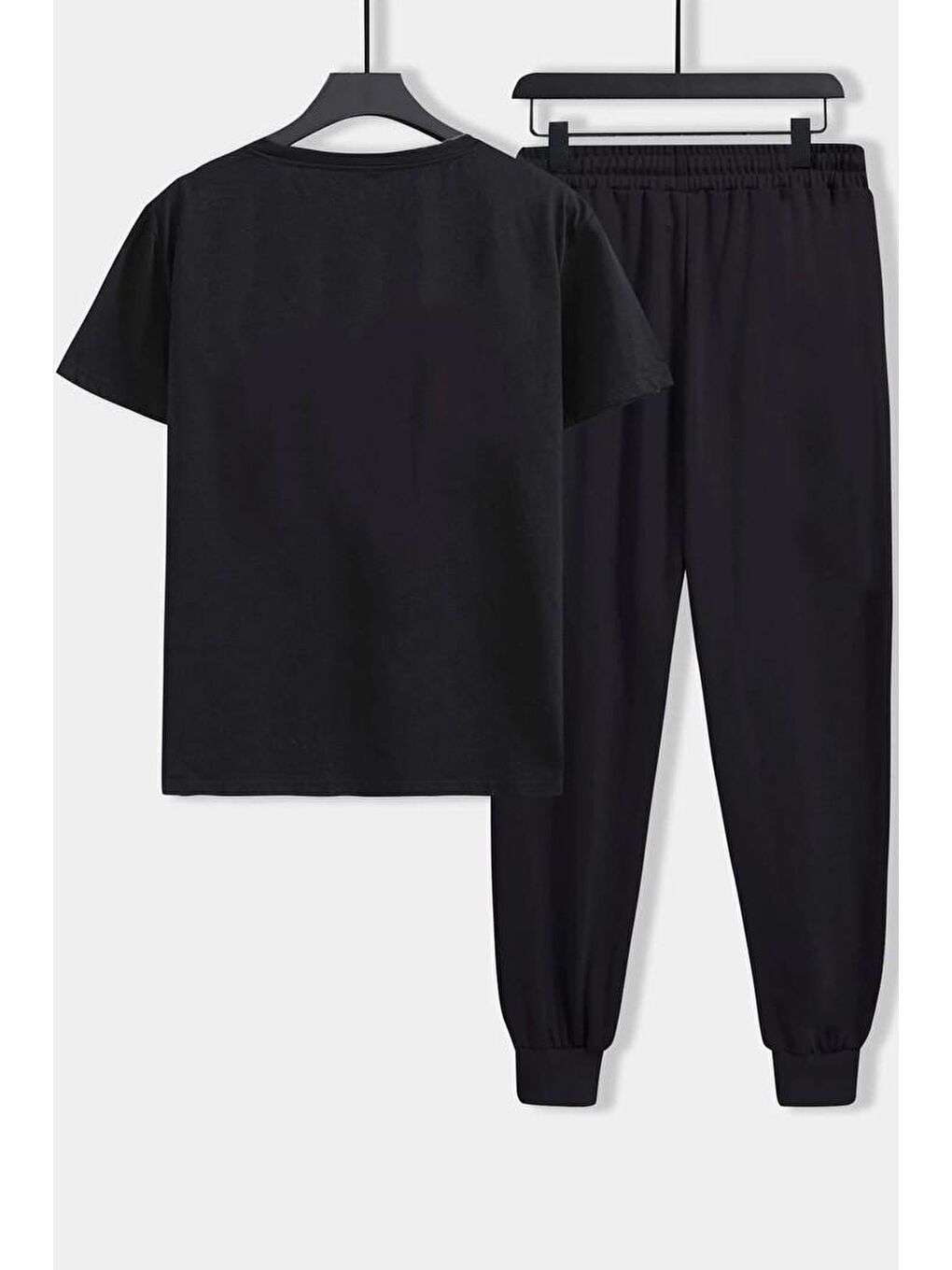Siyah Unisex Houston Baskılı 2'li Eşofman Takımı-1