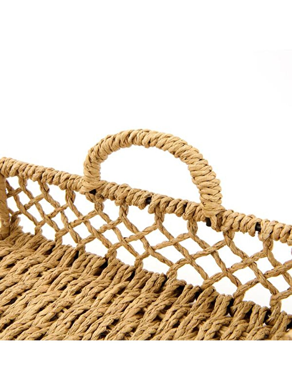 Deco Rustik Dekoratif Tepsi - Bej - 22 cm-2
