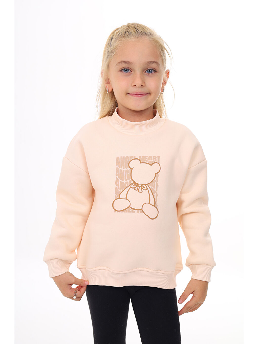 Toontoykids Bej Kız Çocuk Baskılı Sweatshirt - 1