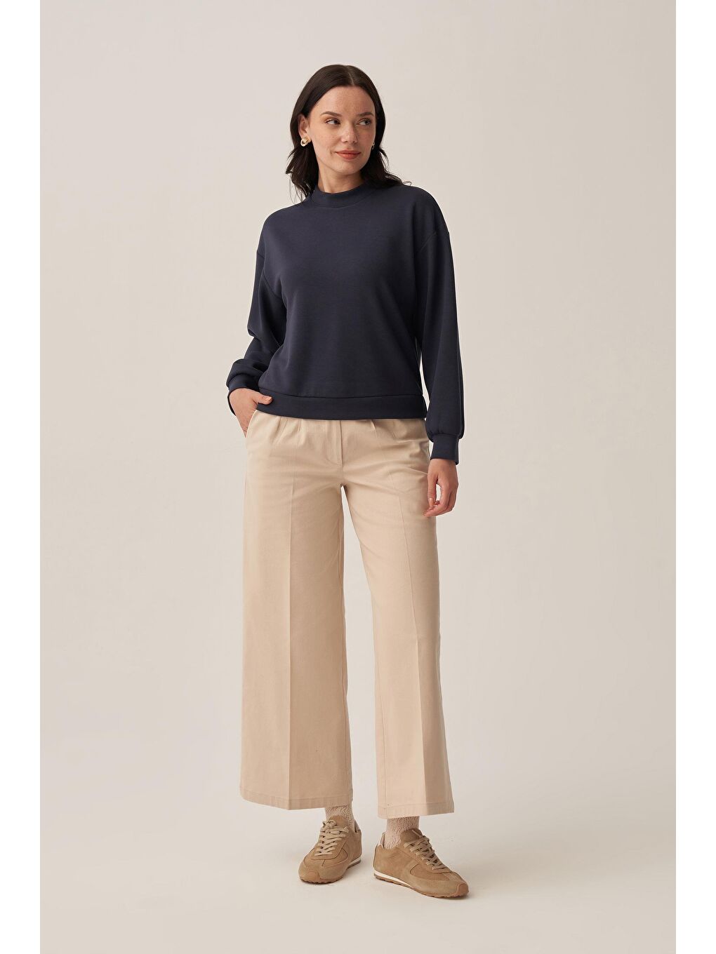 Lacivert-Yumuşak Dokulu Sweat-1