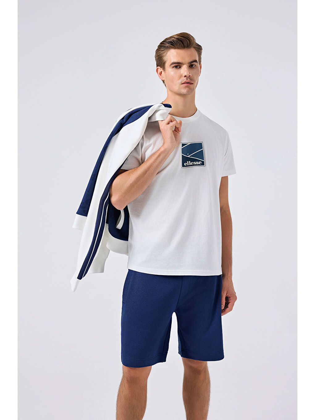 Beyaz % 100 Pamuk Regular Fit Bisiklet Yaka Baskılı T Shirt 6SM5025-OF-1