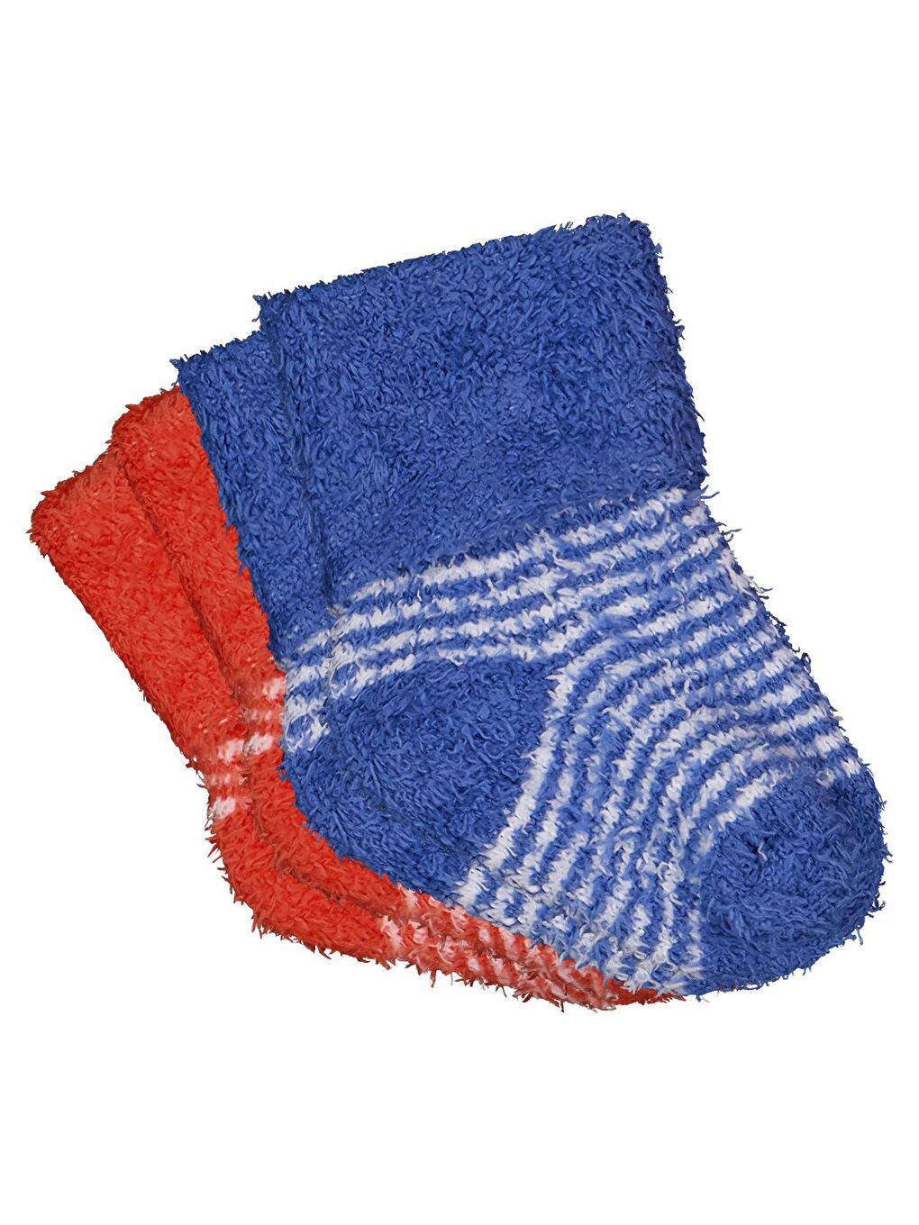 Beyaz Baby Yumoş İp Kıvrık 6- 2'li Bebek Erkek Çorap Set - Standart-3
