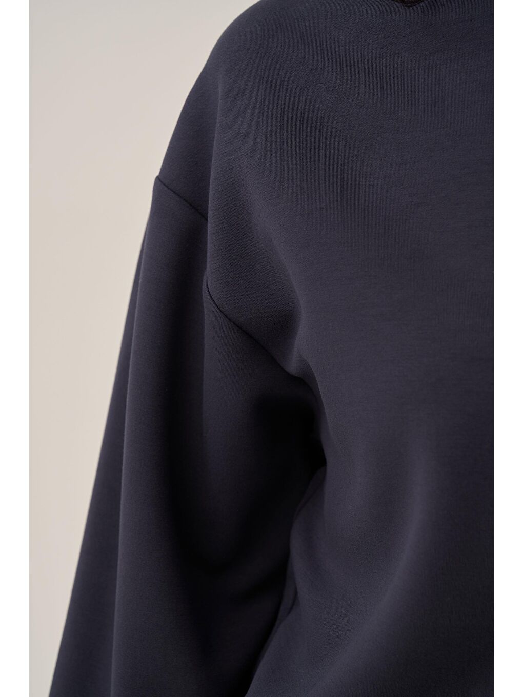 Lacivert-Yumuşak Dokulu Sweat-5