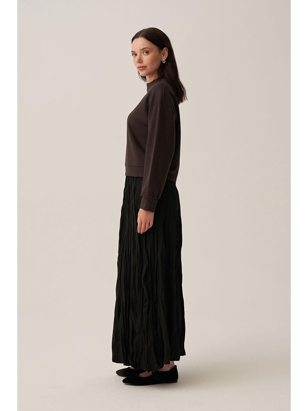 Kahverengi Acı Kahve-Yumuşak Dokulu Sweat-3