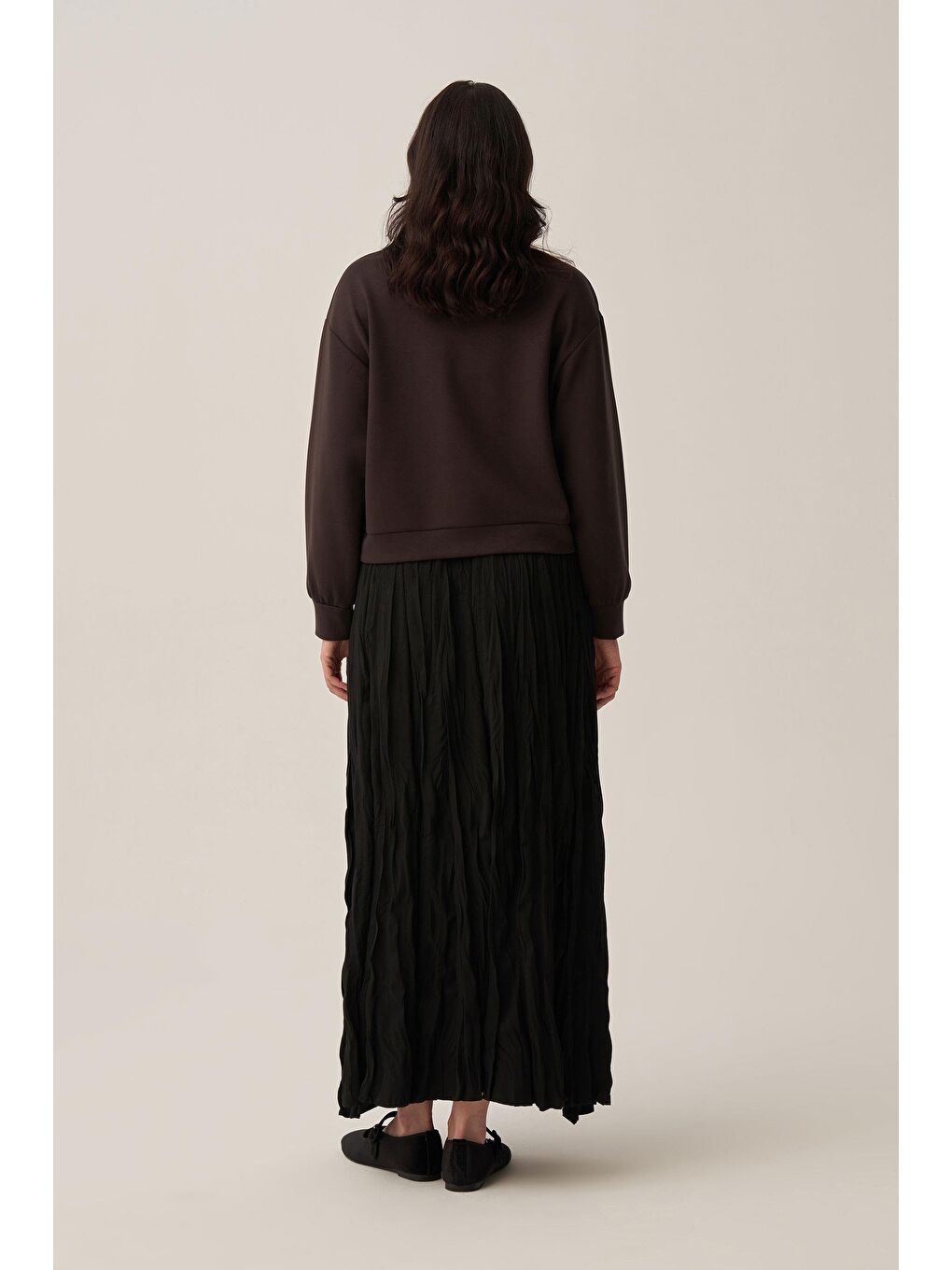 Kahverengi Acı Kahve-Yumuşak Dokulu Sweat-4