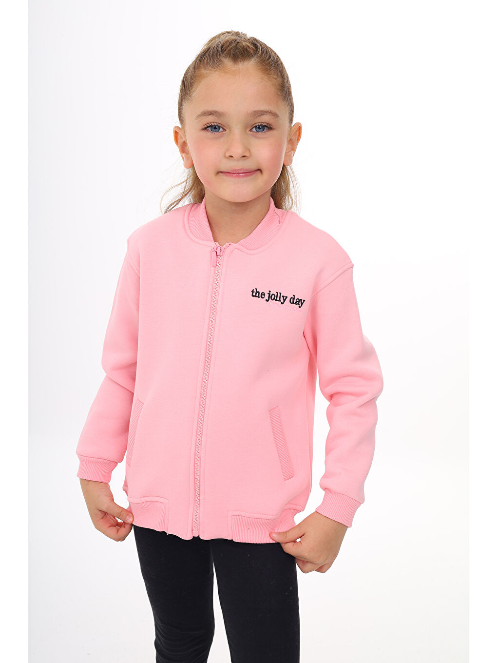 Toontoykids Pembe Kız Çocuk Nakışlı Hırka