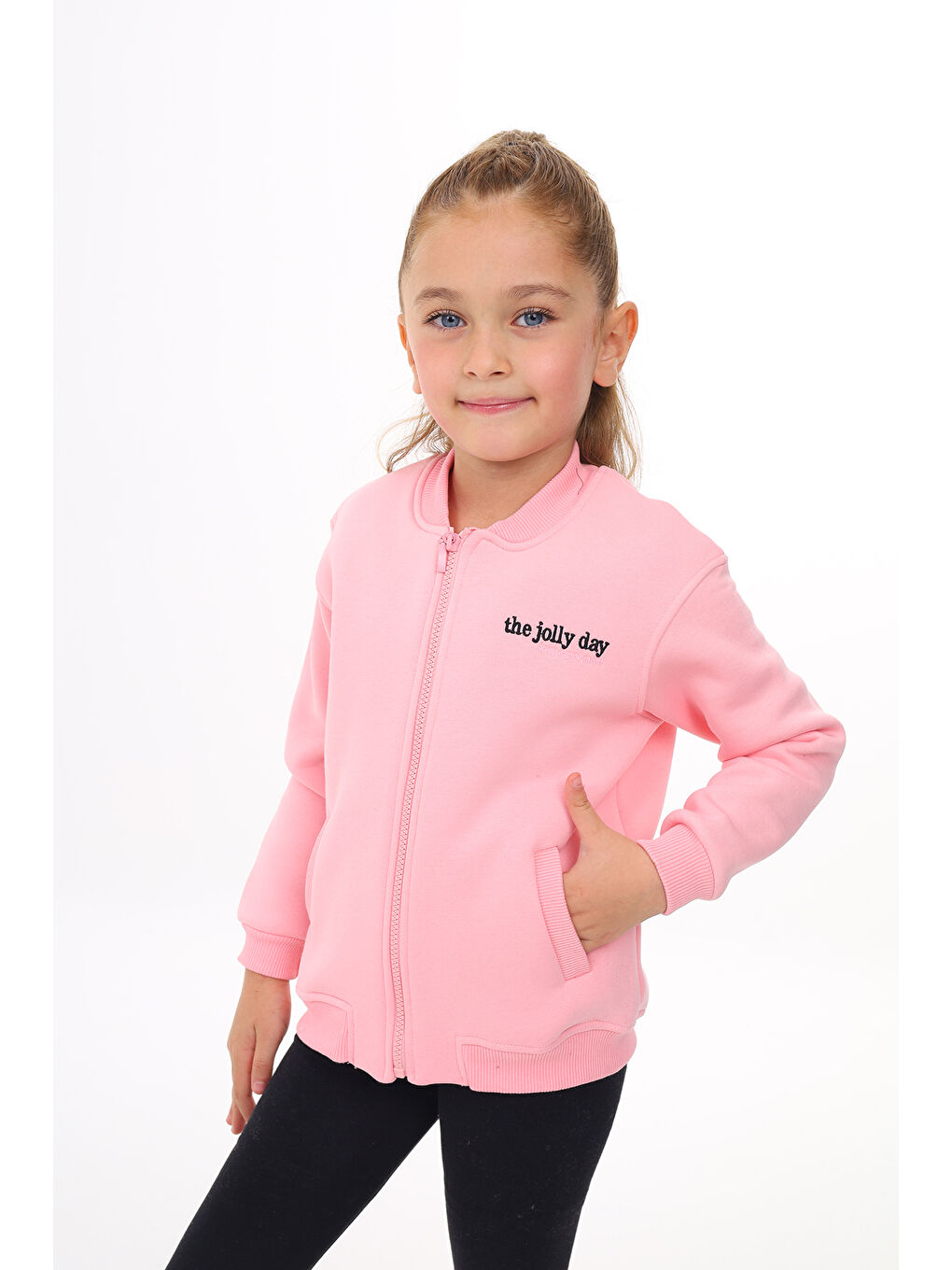 Toontoykids Pembe Kız Çocuk Nakışlı Hırka - 2