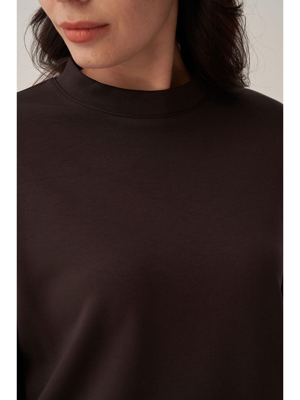 Kahverengi Acı Kahve-Yumuşak Dokulu Sweat-5