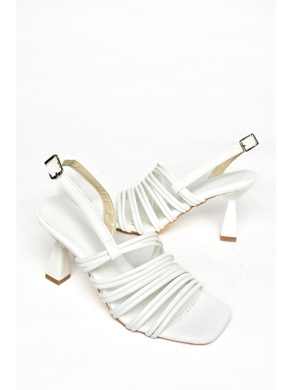 S7745201 Beyaz Kadın Topuklu Ayakkabı-2