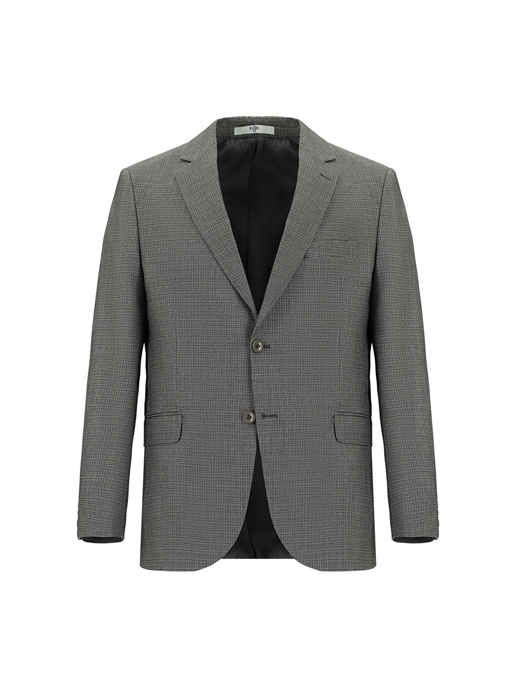 Gri Regular Fit Klasik Desenli Takım Elbise-1