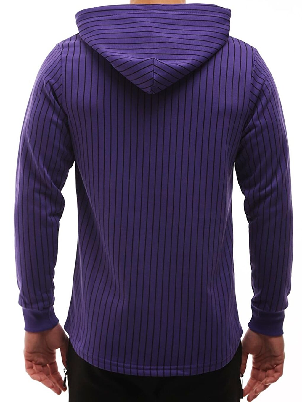 Kapüşonlu Sweatshirt Mor 2825-4