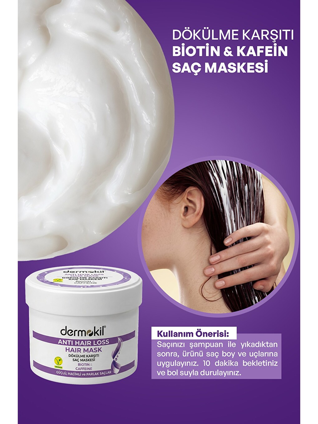 Dökülme Karşıtı (Biotine-Caffeine) Saç Bakım Maskesi 250 ml-4