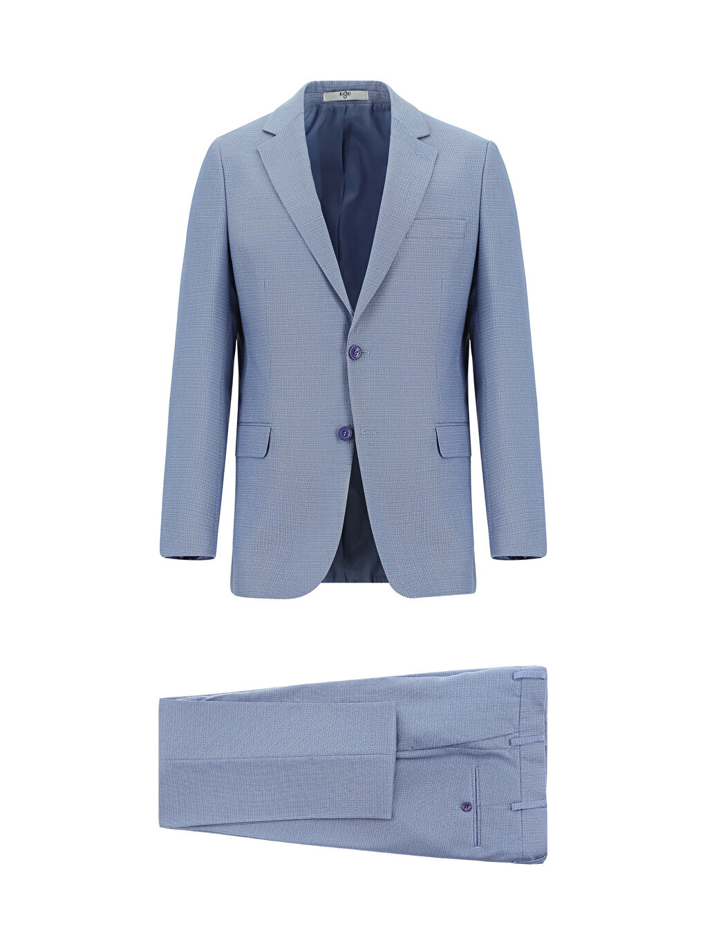 Mavi Regular Fit Klasik Desenli Takım Elbise-3