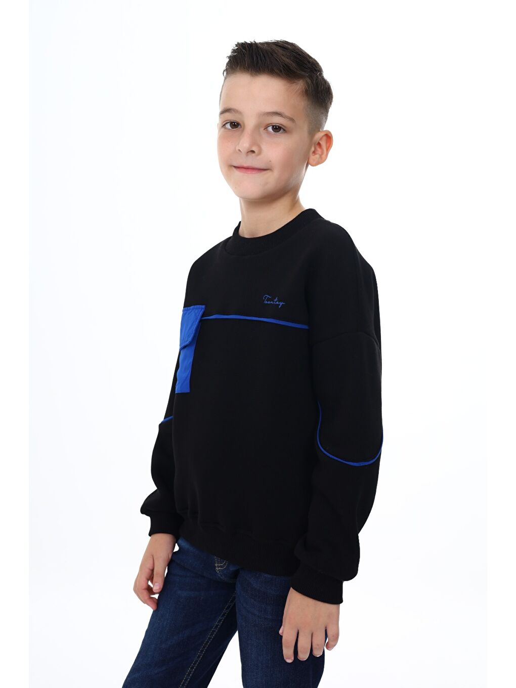 Toontoykids Siyah Erkek Çocuk Baskılı Sweatshirt - 1