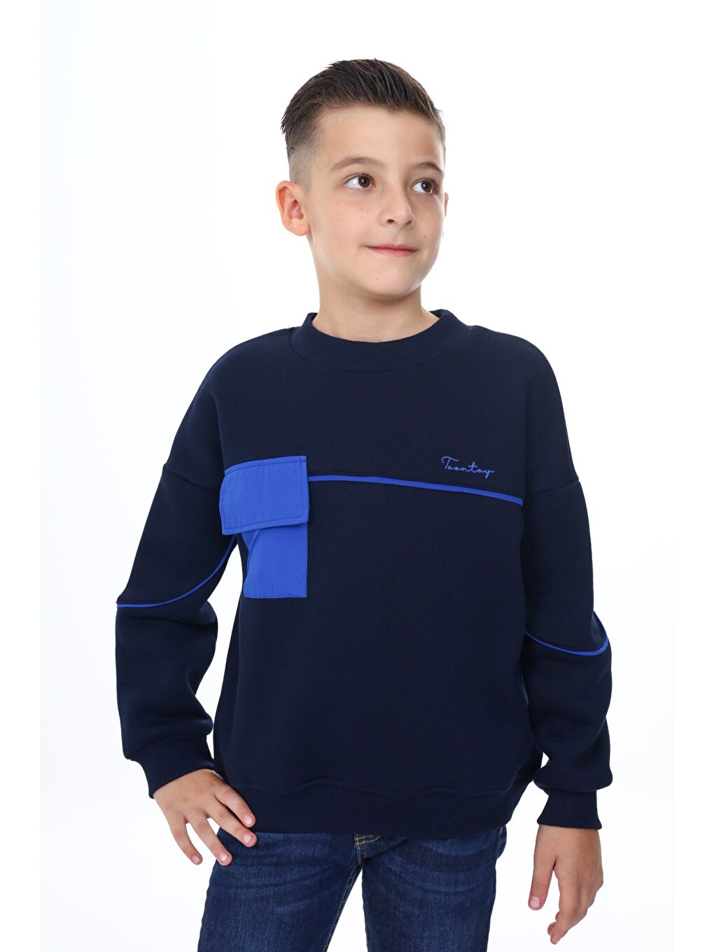 Toontoykids Lacivert Erkek Çocuk Baskılı Sweatshirt