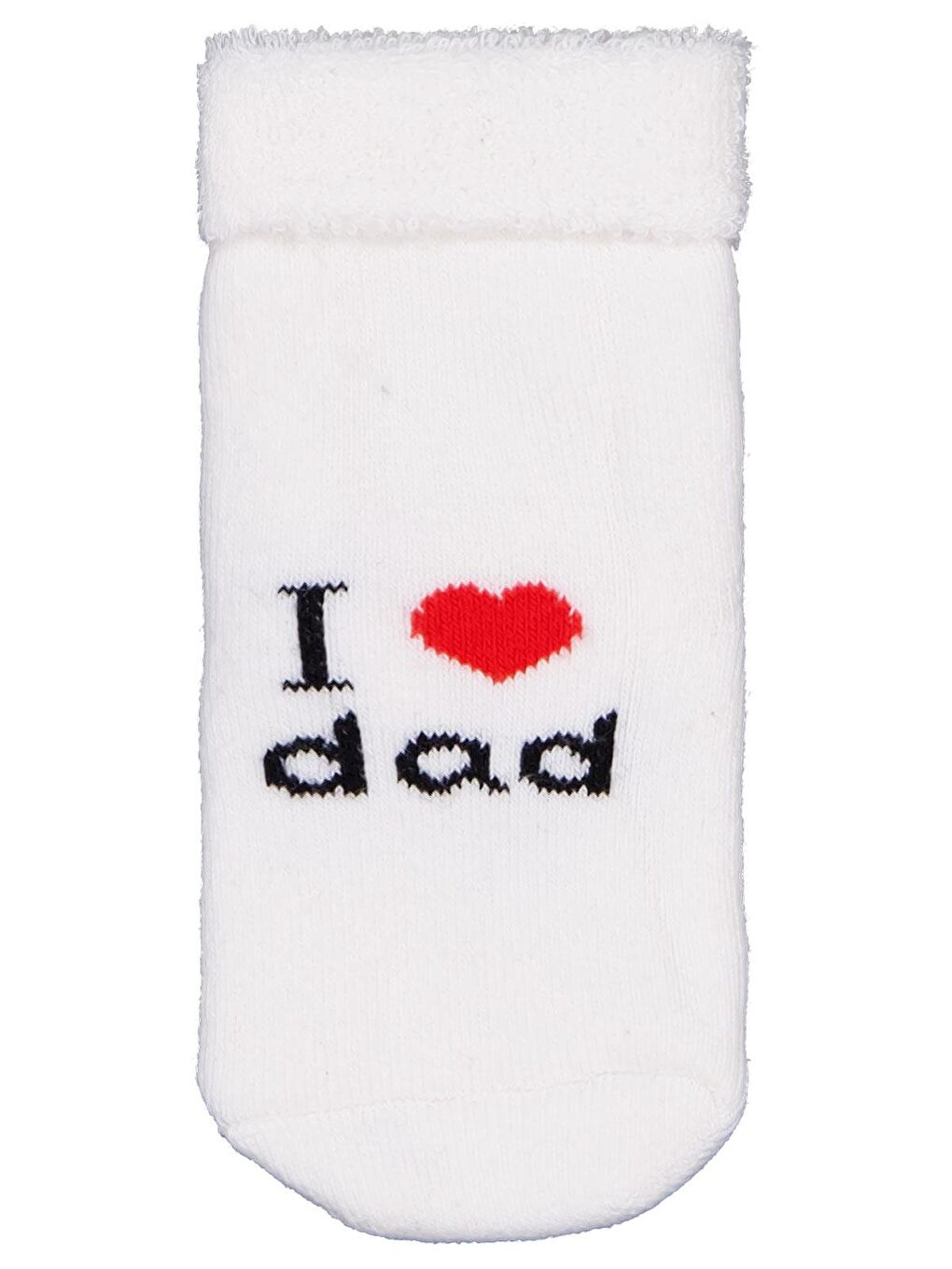 Beyaz Baby I Dad Kıvrık Havlu 6-18 Ay 2'li Bebek Kız Çorap Set - Standart-1