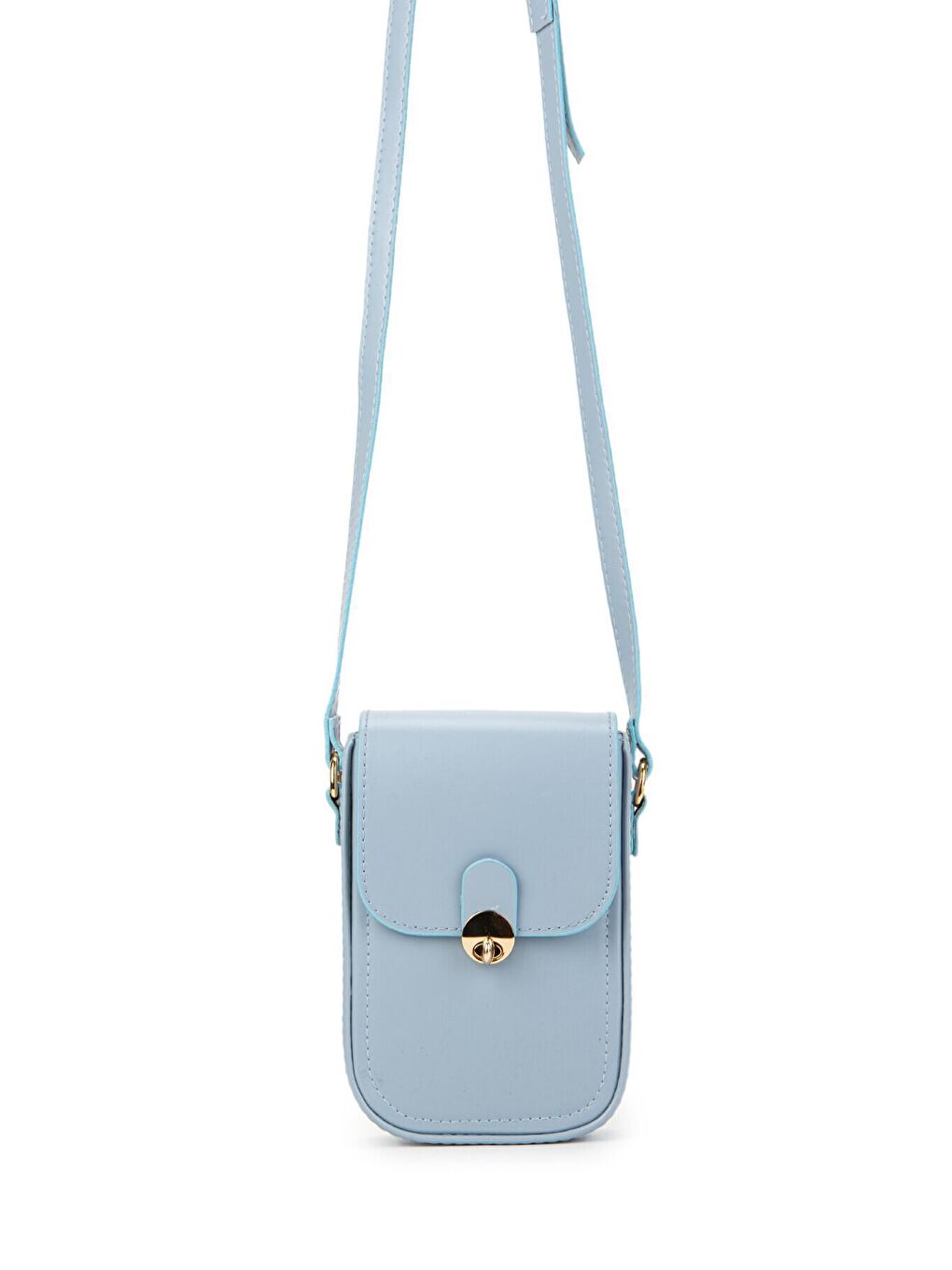 Suni Deri Tenyo Telefonluk  Kadın Çapraz Çanta Mavi