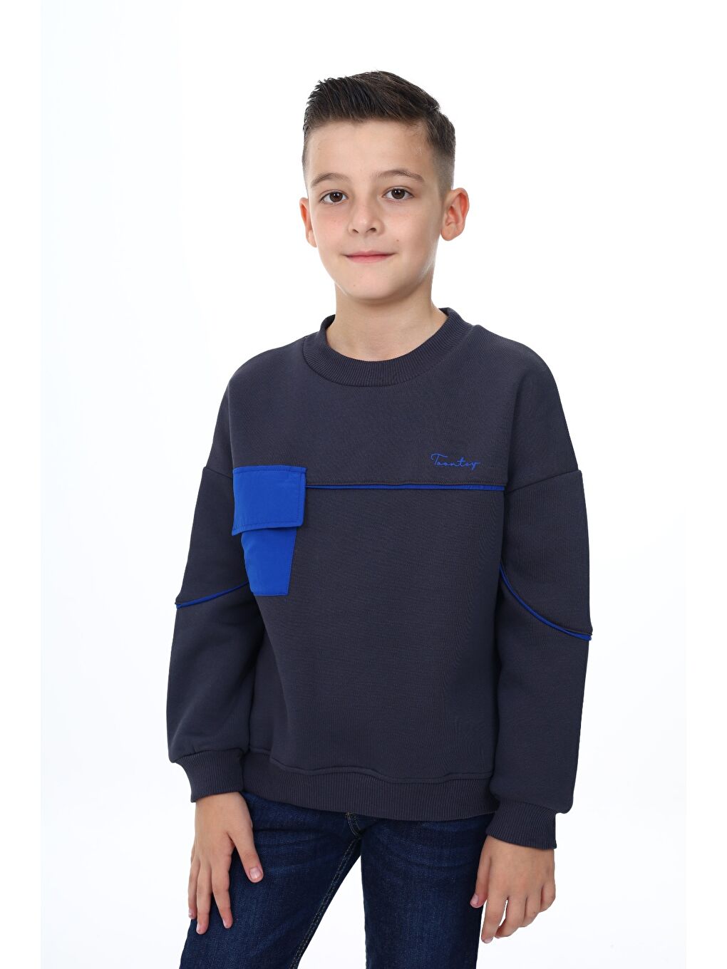 Toontoykids Füme Erkek Çocuk Baskılı Sweatshirt