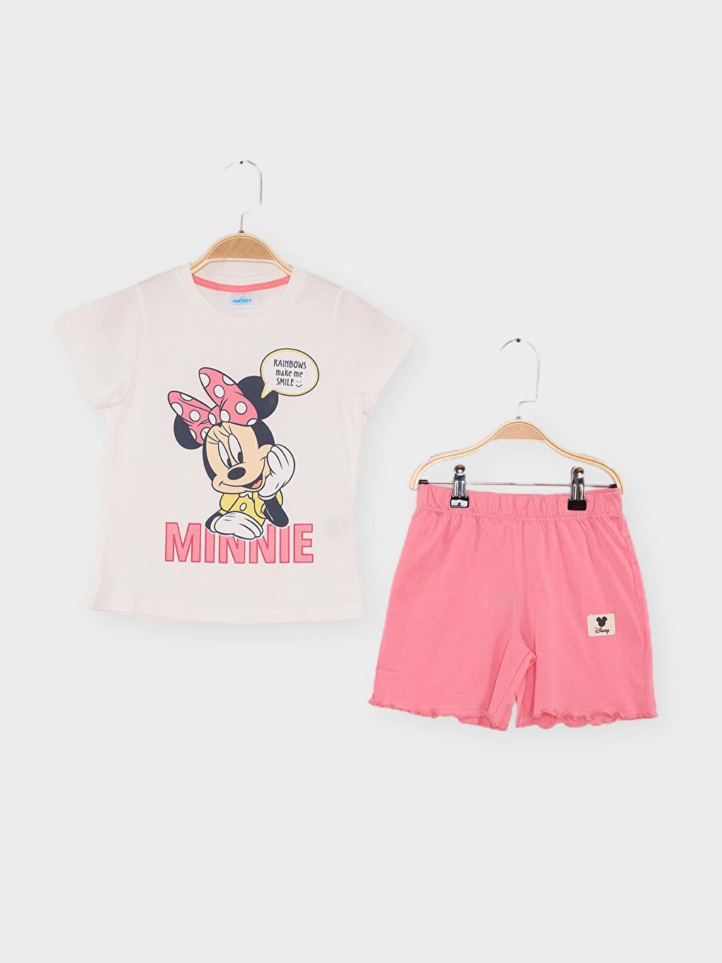 Ekru Minnie Mouse Lisanslı Kız Çocuk 2'li Takım 21993-2