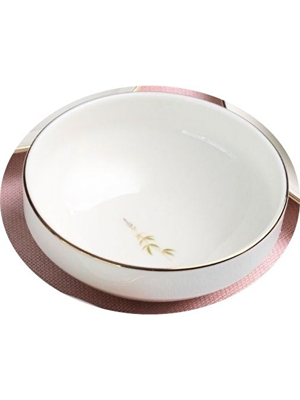 Karışık Porselen Natura Karma Altın Yaldız Kase 13,50cm 6 lı-1