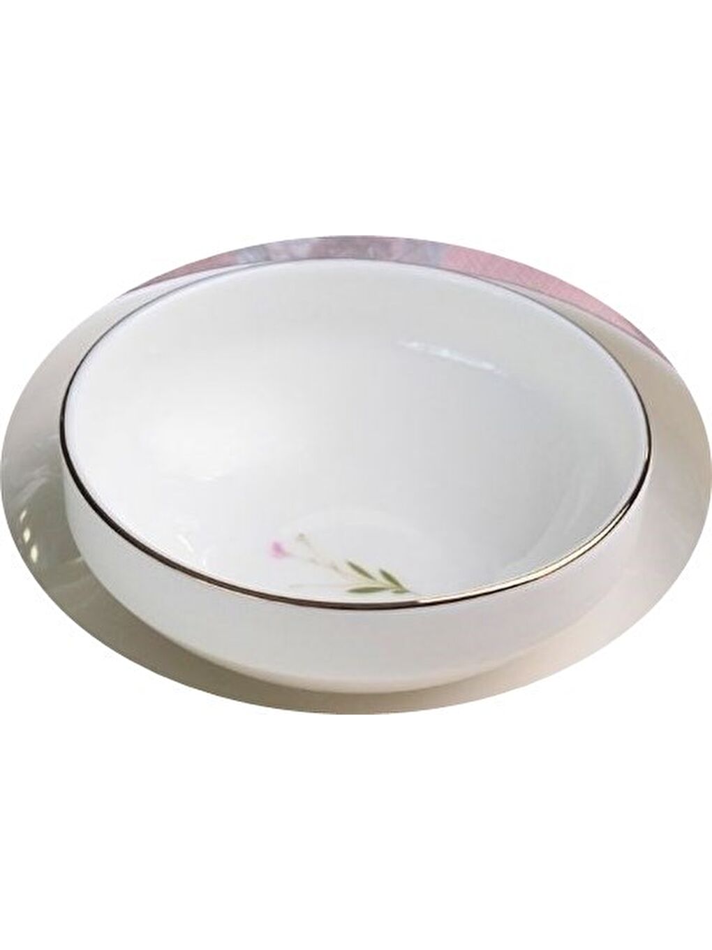 Karışık Porselen Natura Karma Altın Yaldız Kase 13,50cm 6 lı-2