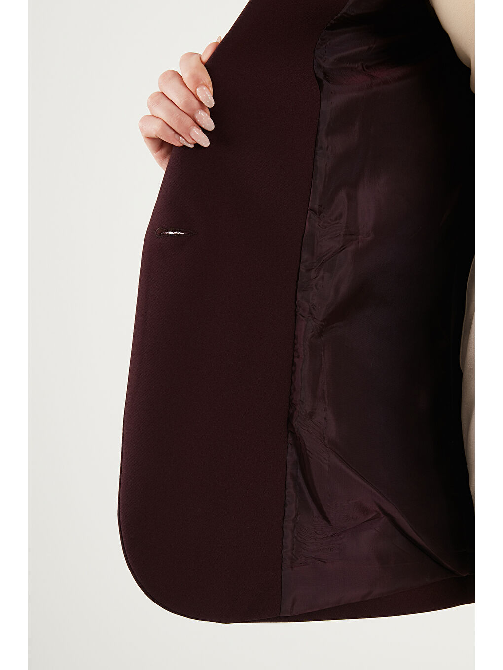 Mürdüm Slim Fit Şal Detaylı Kruvaze Yaka Kadın Ceket 6927665-4