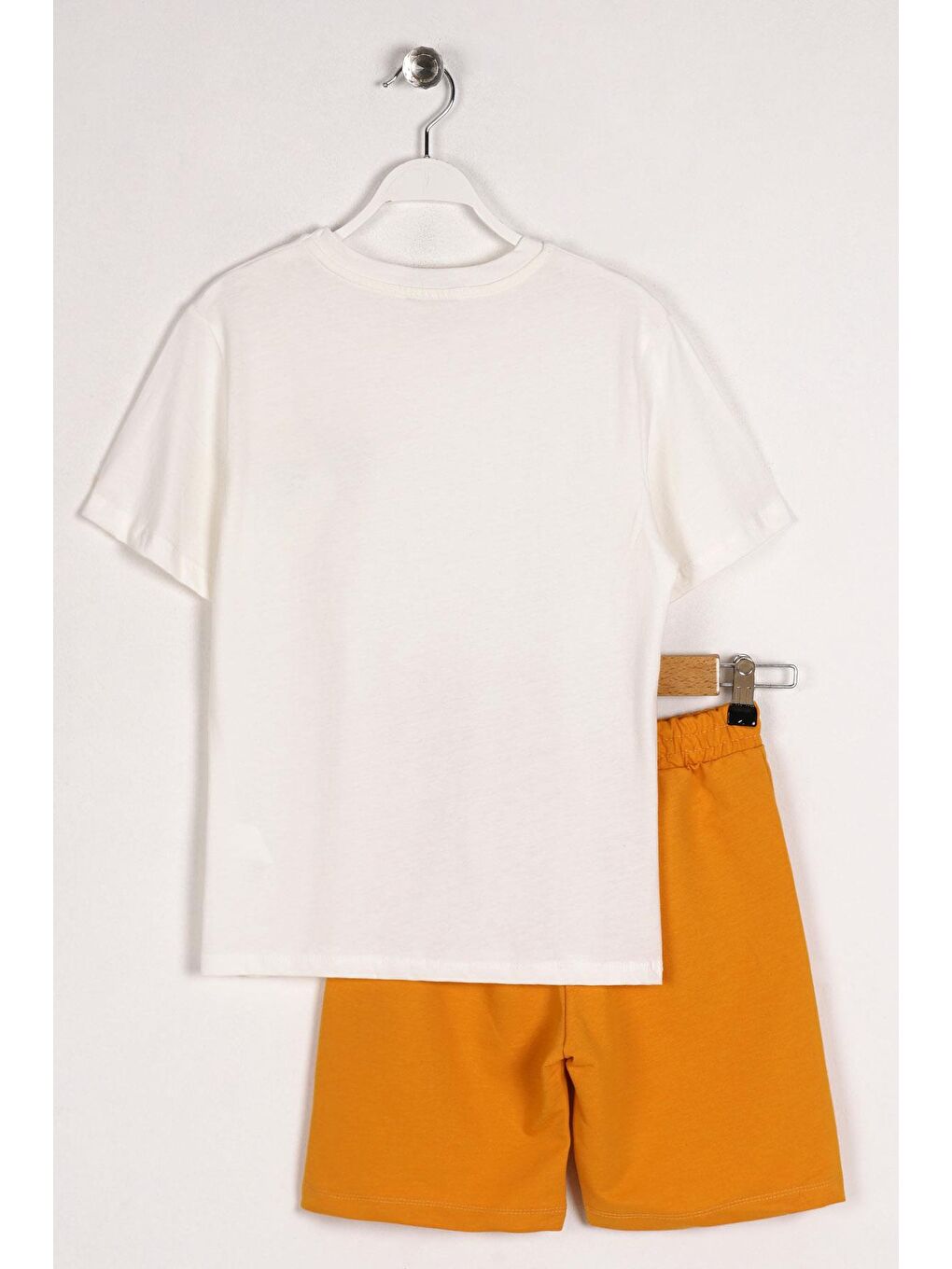 Yazı Baskılı Ekru Renk Erkek Çocuk Kaprili Takım-1