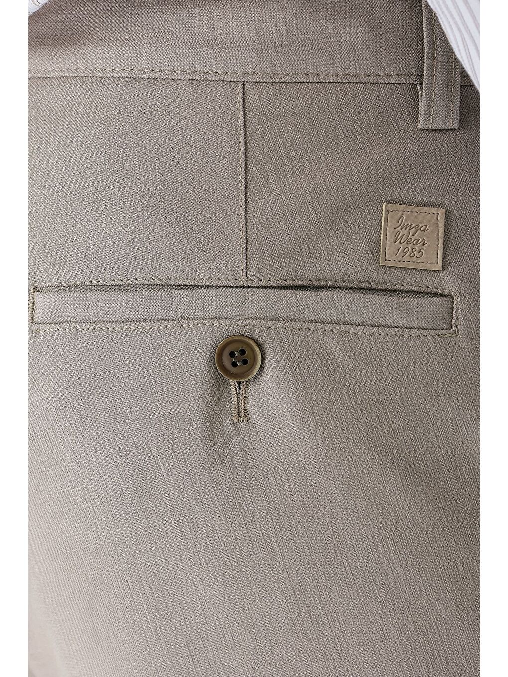 Koyu Bej Esnek Yandan Cepli Casual Comfort Fit Chino Pantolon 1003240158-5