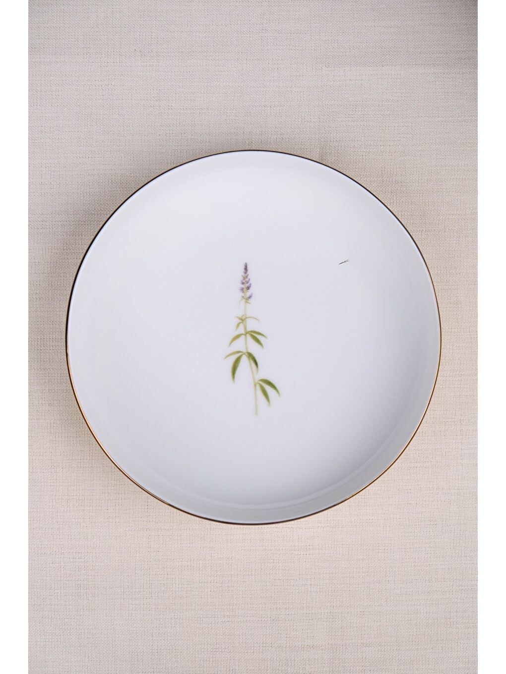 Karışık Porselen Natura Salkım Altın Yaldız Çukur Tabak 18,50cm Tekli