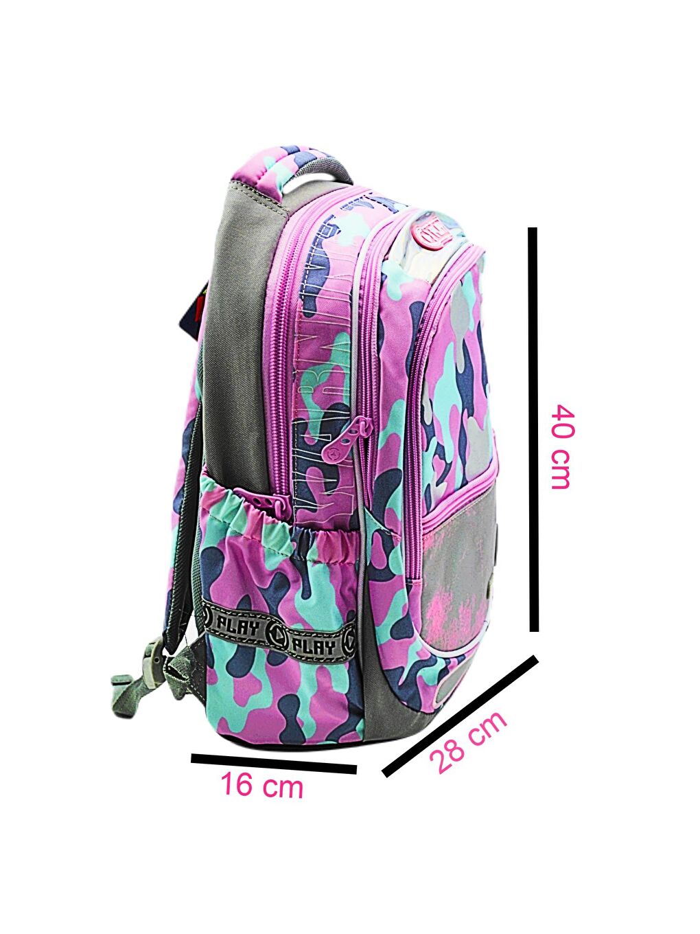 Maxx Military Girl 4 Bölmeli Okul Sırt Çantası Pembe (161637)-1