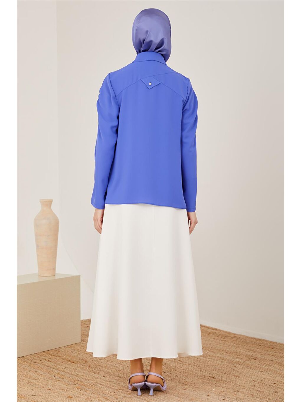 Mor Büzgü Detaylı Gömlek 23Y3317-6