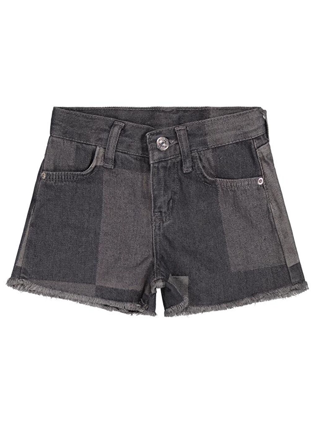 Gri Girls Ekose Desenli 2-5 Yaş Şort