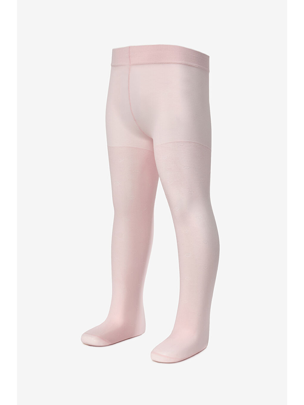 Pembe Minik Kalp Desenli Kız Çocuk Külotlu Çorap